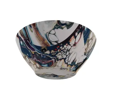 Bowl in Dark Pattren 3D model