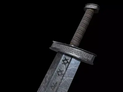 Medieval Realistic Viking Sword Free low-poly 3D model