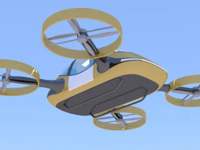 Passenger drone concept 8 3D model