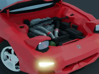Mazda RX - 7 jdm Low Poly Drift JDM Car Stock Low-poly 3D model
