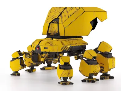 Old Robot  Low-poly 3D model