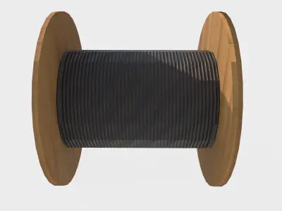 Cable reel Free low-poly 3D model