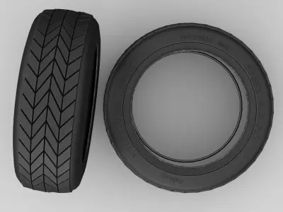 Tires Asset Low-poly 3D model