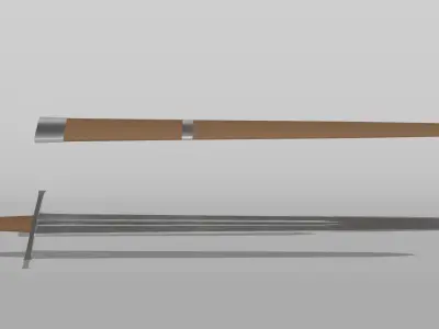 Knightly Arming Sword Low-poly 3D model