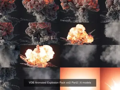 VDB Animated Explosion Pack vol2 Part2
