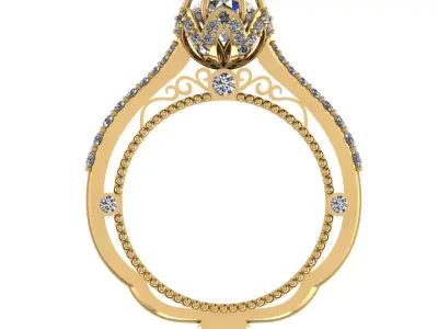 Women Diamond Ring  3D print model purchase