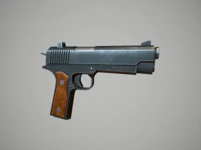 Stylized M1911 Colt Low-poly 3D model