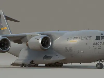 USAF Boeing C17 SC 3D model