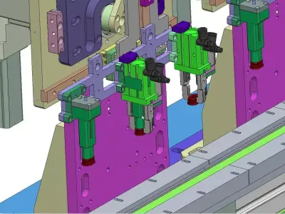 Robotic Pick and Place Transfer Mechanism with Conveyor 3D model
