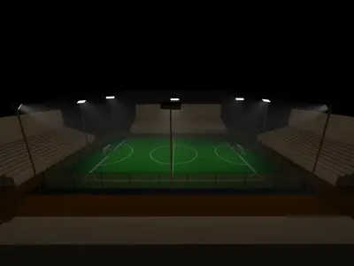 Futsal ground 3D model