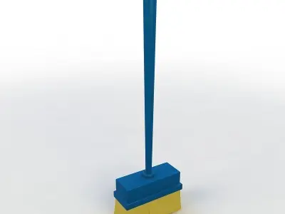 Carton Broom 3D model