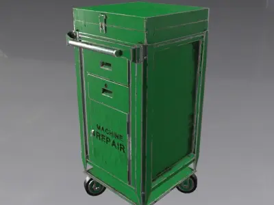 Mechanic Tool Box  Low-poly 3D model