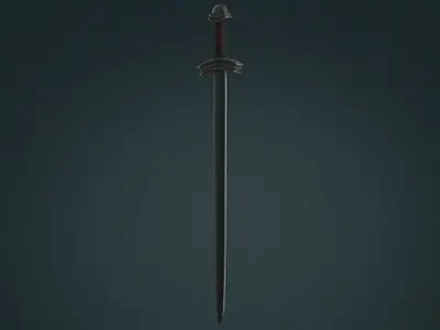 Viking Sword B - Fantasy Weapon Low-poly 3D model