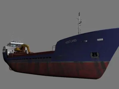 Vestland coaster Low-poly 3D model