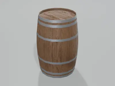 Medium Toasted Lowpoly British Barrel Low-poly 3D model