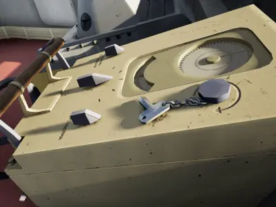 Ship steering wheel Free low-poly 3D model