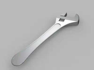 Adjustable spanner 3D model