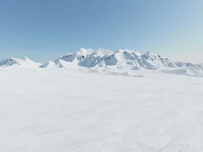 Mount Logan highest Canadian mountain PBR 3D model