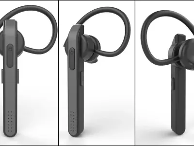 Bluetooth Headset M2 Low-poly 3D model