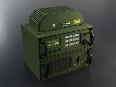 Military Field Operation Radio Low-poly 3D model
