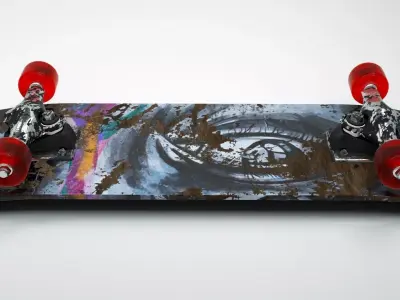 skateboard octane cinema4d 3D model
