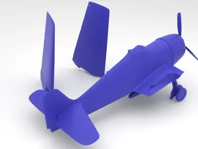 Grumman F6F Hellcat  folded - 3d printer ready 3D print model