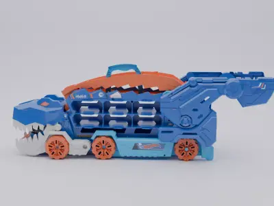 Dinosaur Truck Toys Low-poly 3D model