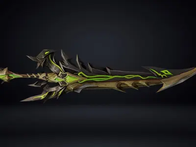 Futuristic Sword Low-poly 3D model buy