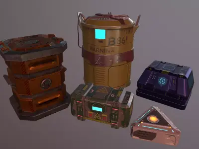 Sci-fi storage 3D Model Pack purchase