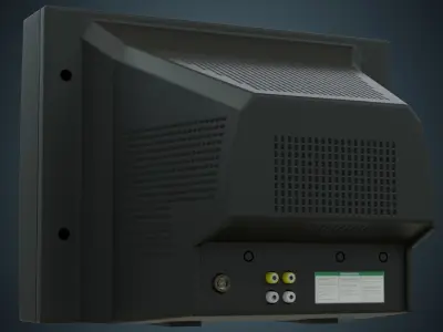 CRT Television 1A Low-poly 3D model