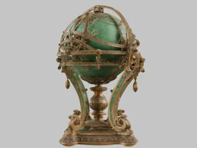 Low Poly Stylized Globe Low-poly 3D model