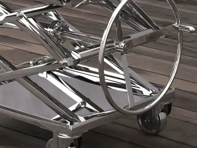 Industrial Scissor Lift Stainless Steel 3D model