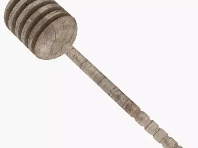Honey Dipper Old and Antique Low-poly 3D model