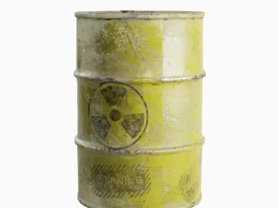 Nuclear Barrel 05 Low-poly 3D model