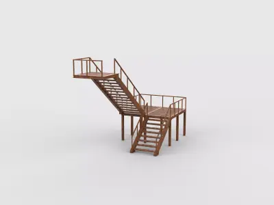 Modular staircase 3D model