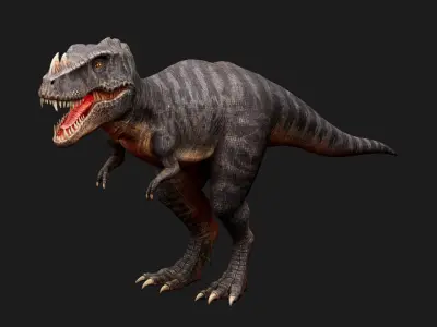 dinosaur Low-poly 3D model 6