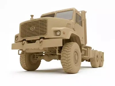 Heavy Duty Tractor Truck Low-poly 3D model