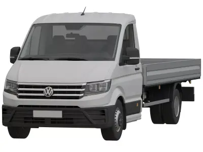 VW Crafter 2 Flatbed Truck MAXI 50 3D model