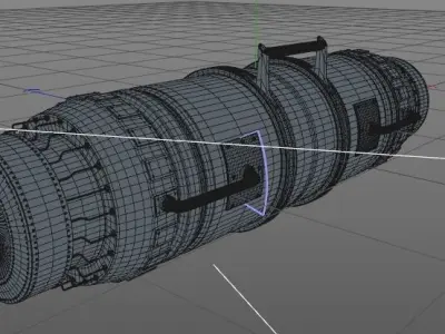 SciFi Generator Low-poly 3D model