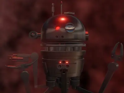 Sci-Fi robot 3D model 7