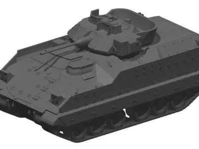 M2A2 Bradley 3D print model
