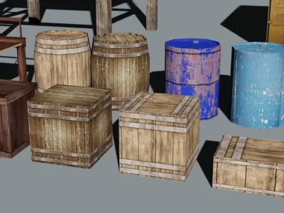 Game Assets Low-poly 3D model