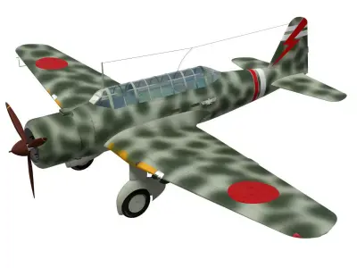 Ki30 Type 97 Light Bomber Ann 3D model purchase