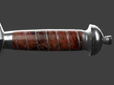 V for Vendetta Guy Fawkes Knife Low-poly 3D model