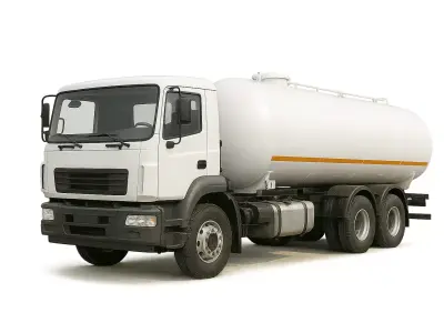 Tanker Truck Liquid and Gas Transportation Vehicle 3D model