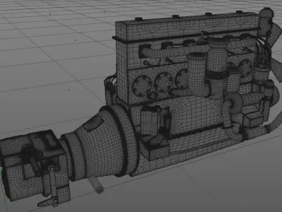 Engine RR Phantom II 3D model