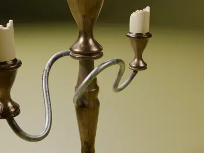 candle Free low-poly 3D model