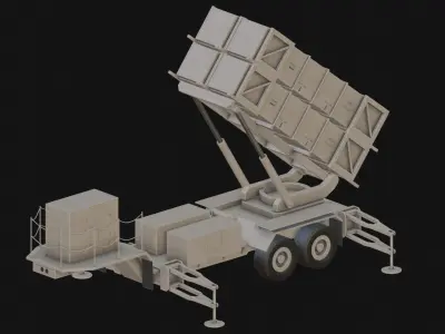 Surface to Air Missile Launcher Low-poly 3D model