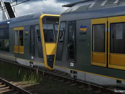 Sydney Trains Tangara T-set Double Decker Train Low-poly 3D model