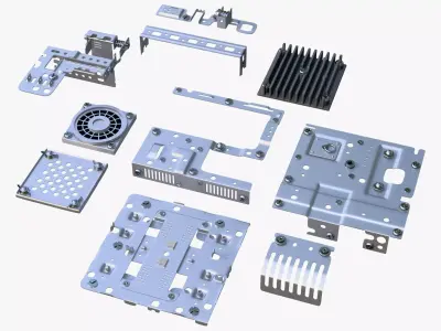Chassis Mounting Frame Parts M1 3D model